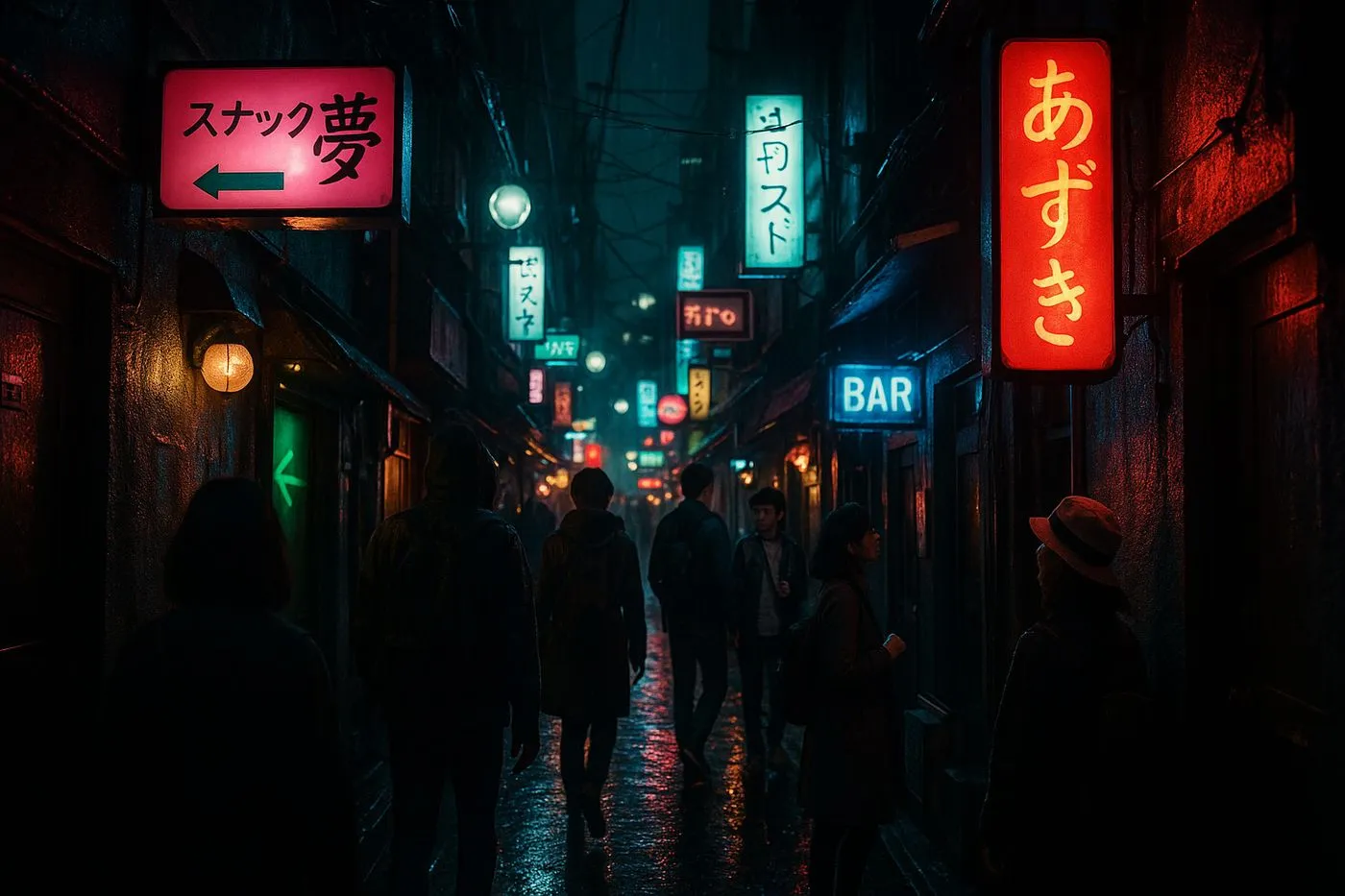 Die engen Gassen von Golden Gai in Kabukicho